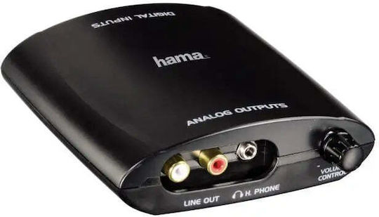 Audio-Konverter Hama Ac82 Digital zu Analog Schwarz