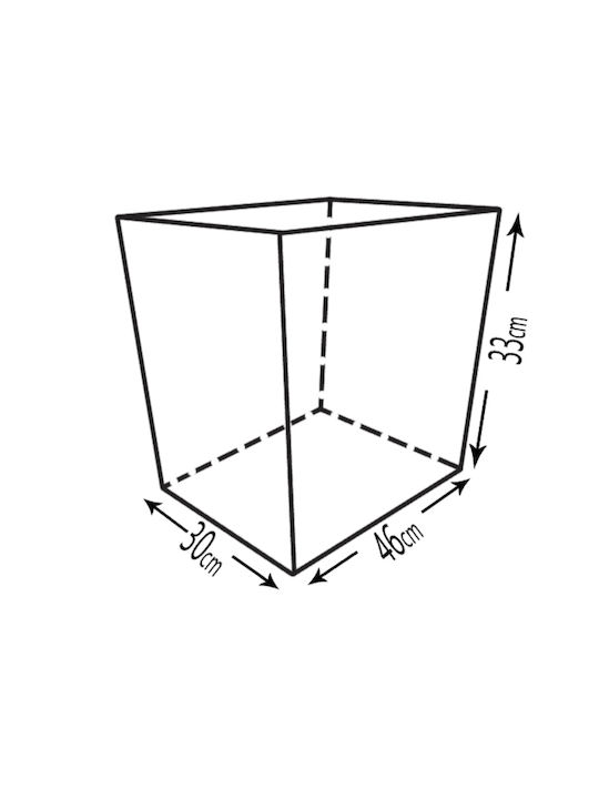 GTMED Μεταλλικό Κουτί Αποθήκευσης Ξύλων 46x30x33cm Καφέ