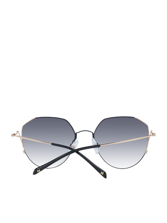 Ana Hickmann Women's Sunglasses with Gold Metal Frame and Black Gradient Lens HI3165 09A