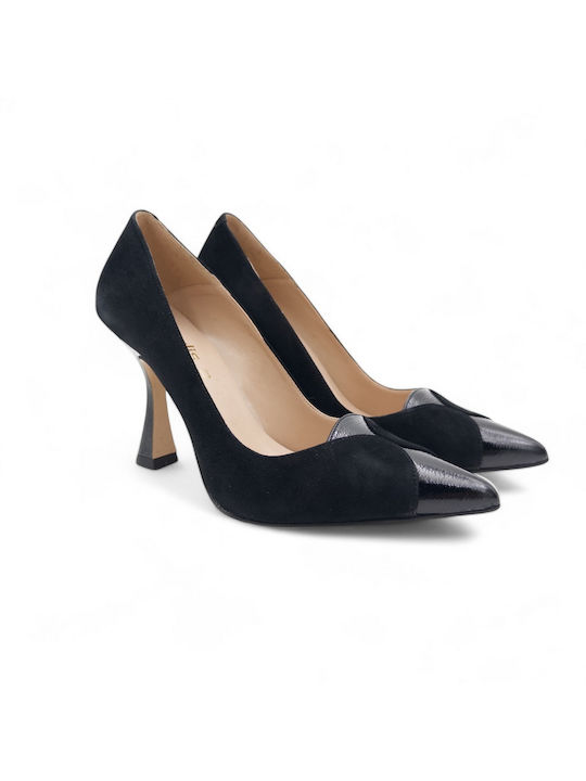 Fardoulis Suede Black Heels