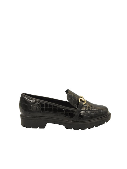 Beira Rio Lackleder Damen Loafers in Schwarz Farbe