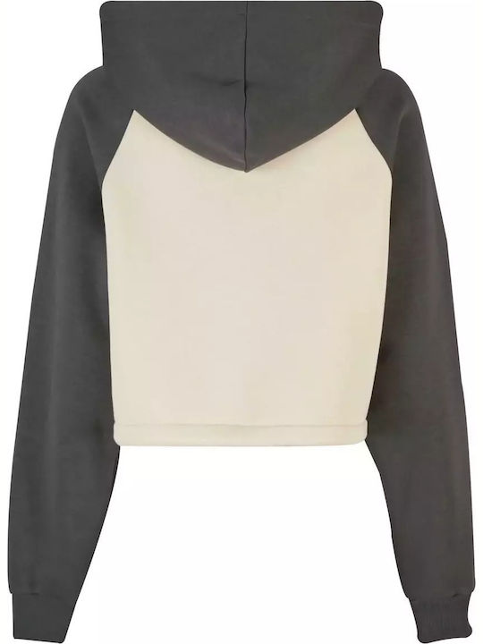 Signature Cropped Γυναικείο Φούτερ Ecru/grey