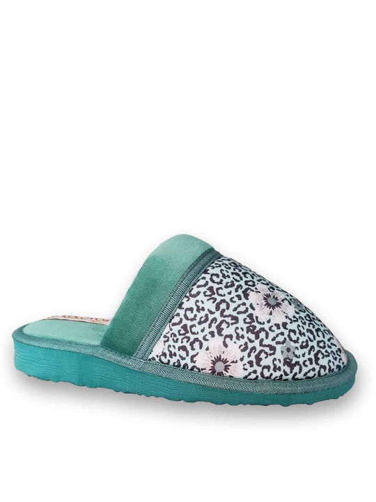 Kolovos Winter Women's Slippers in Green color