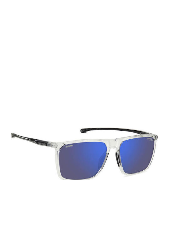 Carrera Carduc Male Sunglasses With Transparent Horn-Rimmed Frame And Grey Lens CARDUC 034/S 900/XT