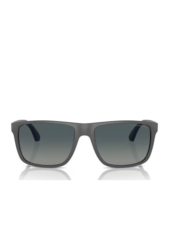 Emporio Armani Men's Sunglasses with Gray Plastic Frame and Gray Gradient Lens