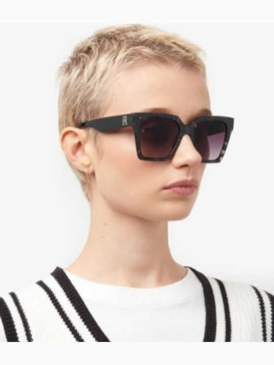 Tommy Hilfiger Γυναικεία Γυαλιά Ηλίου με Μαύρο Κοκκάλινο Σκελετό και Μαύρο Ντεγκραντέ Φακό TH2100/S 807/9O