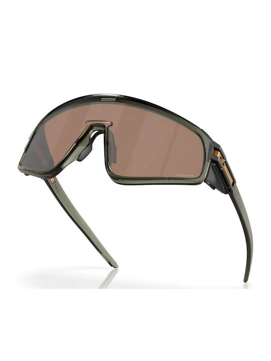 Oakley Prizm Men's Sunglasses with Green Plastic Frame and Brown Lens OO9404-03