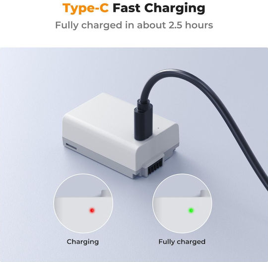 K&F Concept EN-EL25 1250mAh Battery Type-C Fast Charging Compatible Nikon KF28.0040