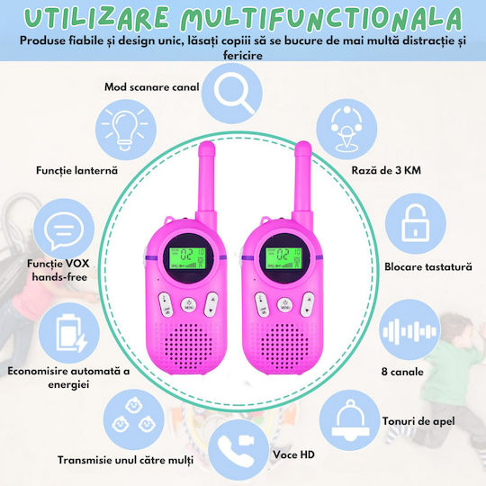 Walkie Talkie Pentru Copii Pentru 3+ Ani