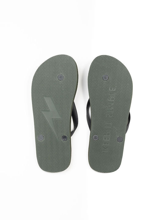 Men's Flip Flops Khaki 211.EM95.03 Olive Black