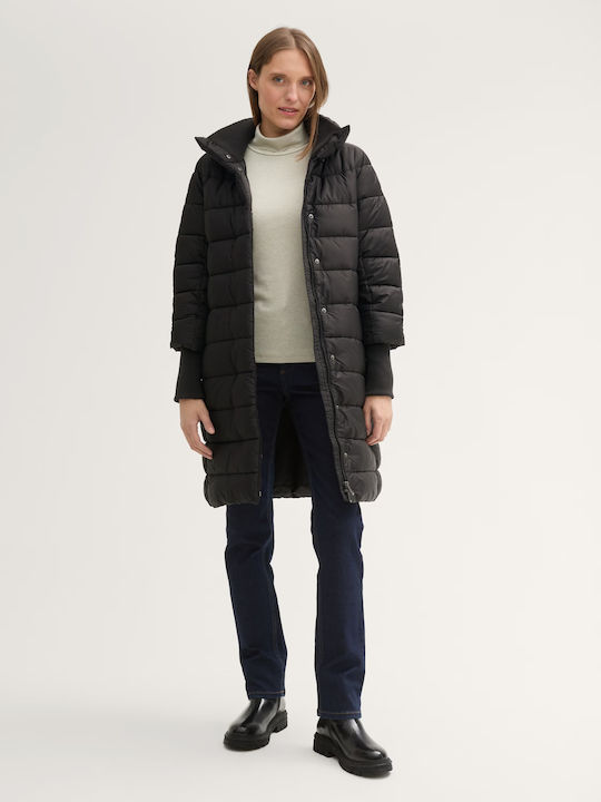 Women's Short Puffer Jacket for Winter Black