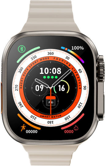 ZD8 Ultra Max Smartwatch with Heart Rate Monitor (Silver)
