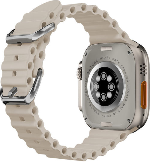 ZD8 Ultra Max Smartwatch with Heart Rate Monitor (Silver)