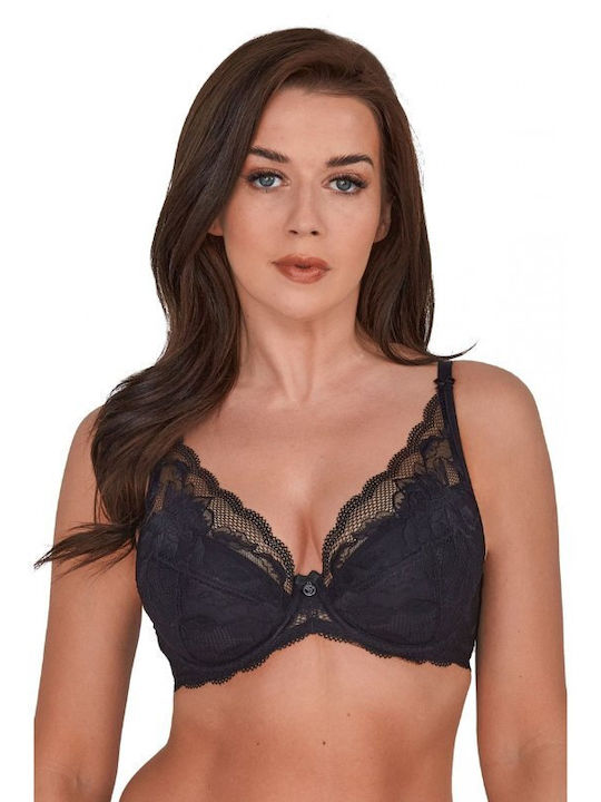 Gaia Push Up Bra Underwire Black