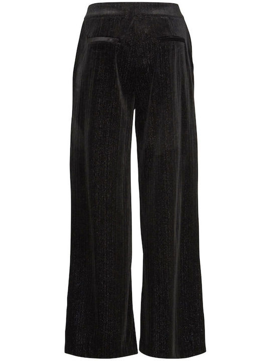 ICHI Women's Fabric Trousers Black