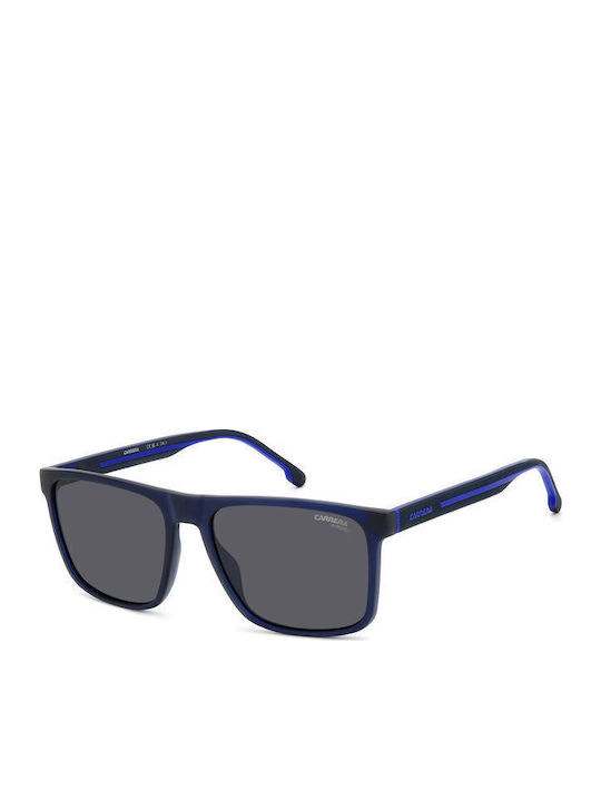 Carrera Men's Sunglasses with Navy Blue Plastic Frame and Blue Lens 8064/S FLL/IR