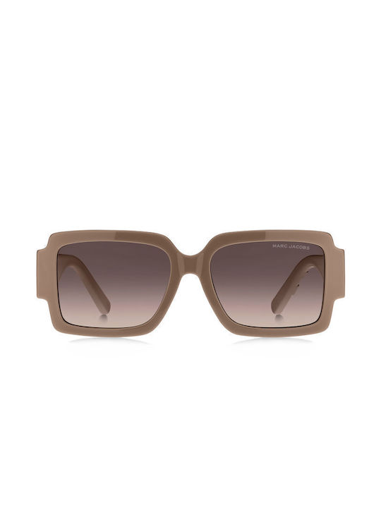 Marc Jacobs Marc Women's Sunglasses with Beige Plastic Frame and Brown Gradient Lens MARC 693/S NOY/HA