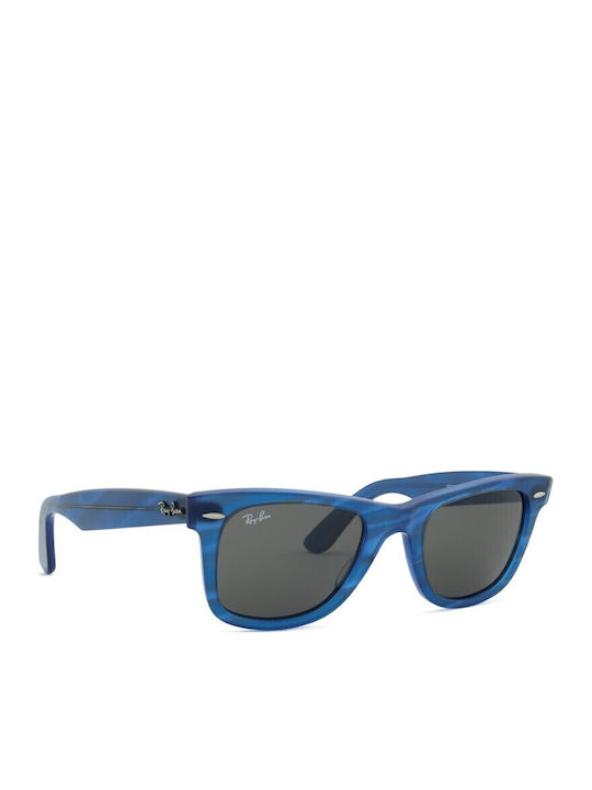 Ray Ban Wayfarer Унисекс Слънчеви Очила с Син Пластмасов Рамка и Сиви Стъкла RB2140 1409B1