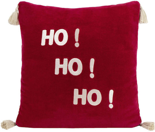 Nima Weihnachtsdekoratives Kissen Ho!ho!ho Platz Rot 45x45cm