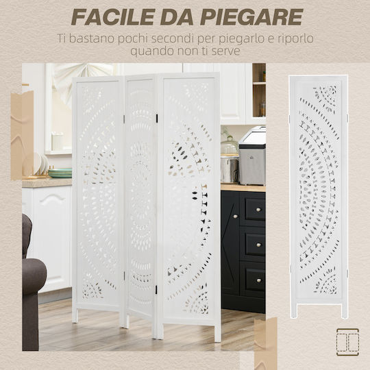 HomCom Διακοσμητικό Παραβάν Ξύλινο 120x170cm