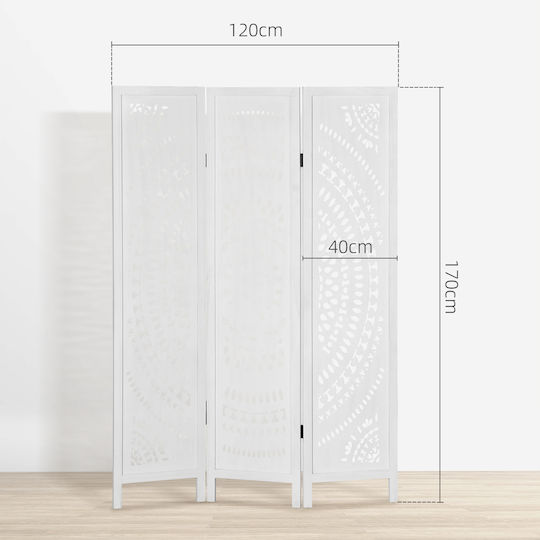 HomCom Decorative Room Divider Wooden 120x170cm