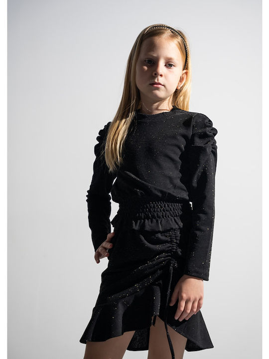 Evita Kids' Set with Skirt Winter 2pcs Black