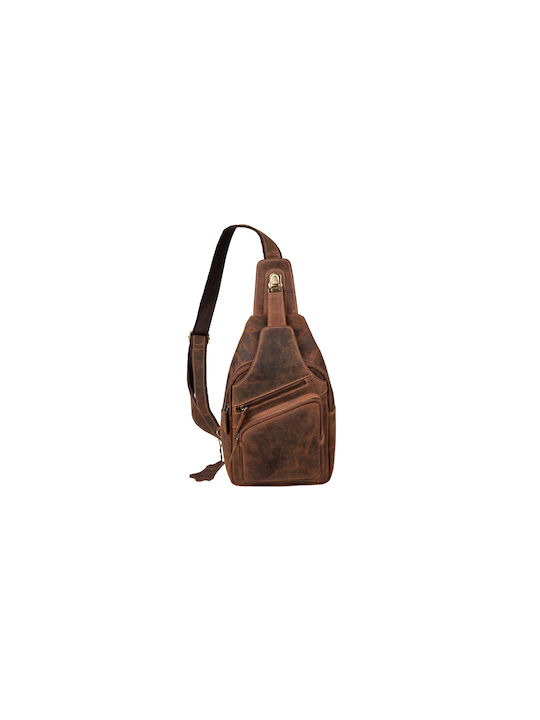 Leather Creations XK Leather Men's Bag Sling Brown