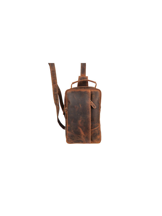 Leather Creations XK Leather Men's Bag Sling Brown