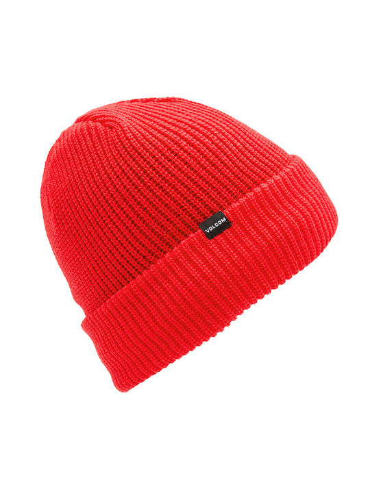 Volcom Sweep Lined Beanie Beanie Knitted in Red color