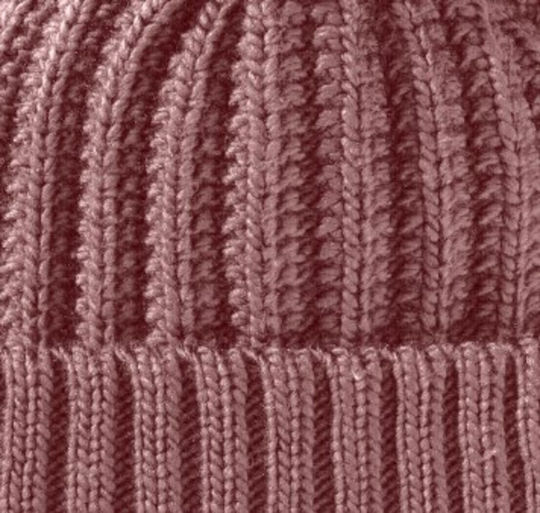 Beanie Unisex Fleece Σκούφος Πλεκτός Κοραλλί