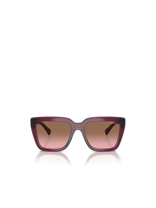 Vogue Women's Sunglasses with Burgundy Plastic Frame and Brown Gradient Lens VO5575SB 298914