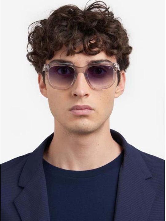 David Beckham Unisex Sunglasses with Transparent Plastic Frame and Blue Gradient Lens DB 7118/S 63M/08