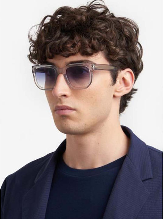 David Beckham Unisex Sunglasses with Transparent Plastic Frame and Blue Gradient Lens DB 7118/S 63M/08