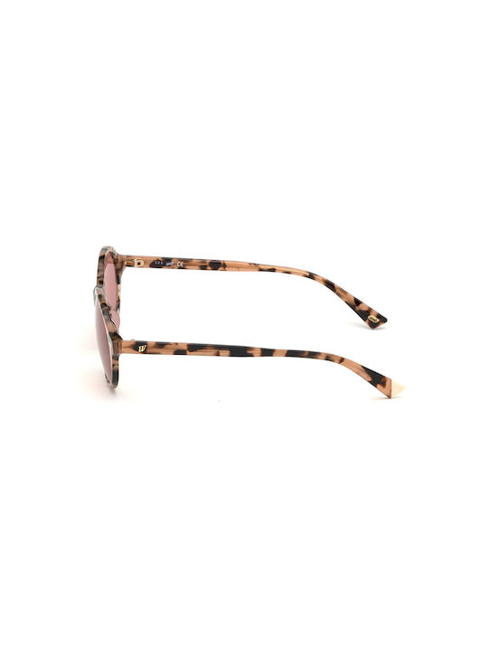 Web Women's Sunglasses with Multicolour Plastic Frame and Pink Lens WE0266 55S