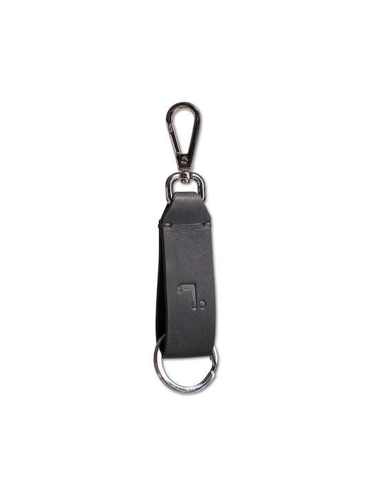 7.Dots Keychain Leather Dark Grey