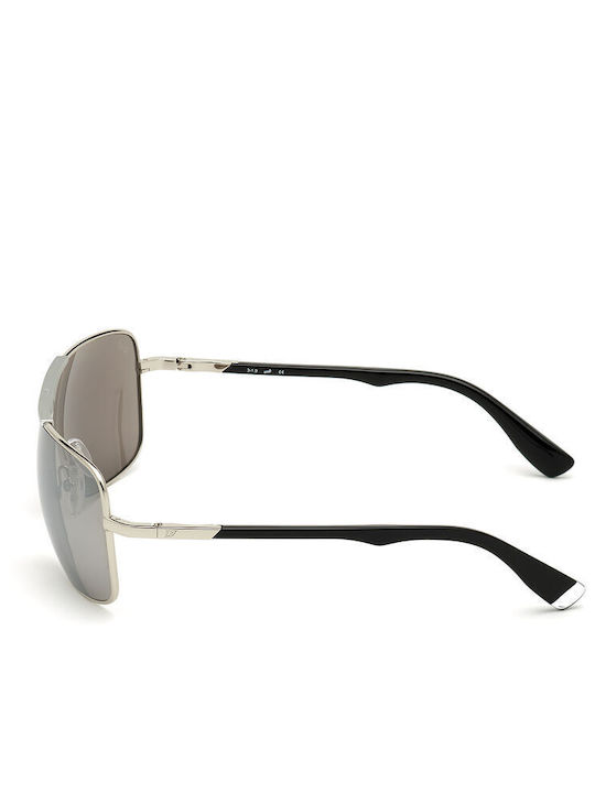 Web Men's Sunglasses with Silver Metal Frame and Gray Lens WE0280 16C