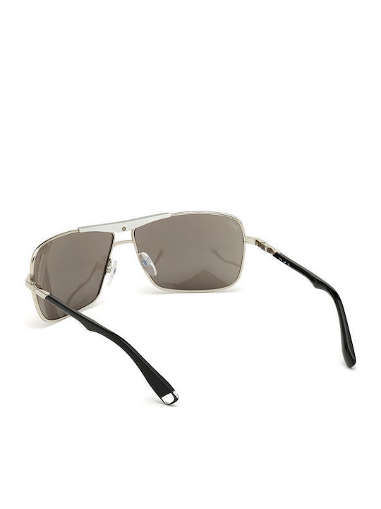 Web Men's Sunglasses with Silver Metal Frame and Gray Lens WE0280 16C