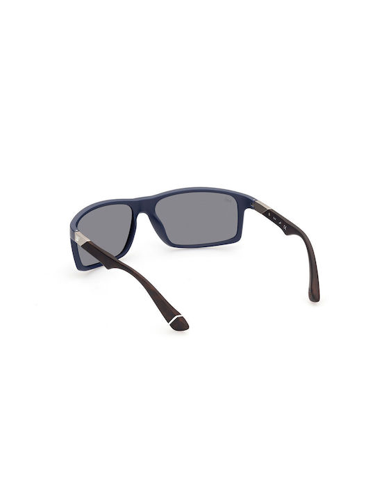 Web Men's Sunglasses with Navy Blue Plastic Frame and Blue Lens WE0293 92C