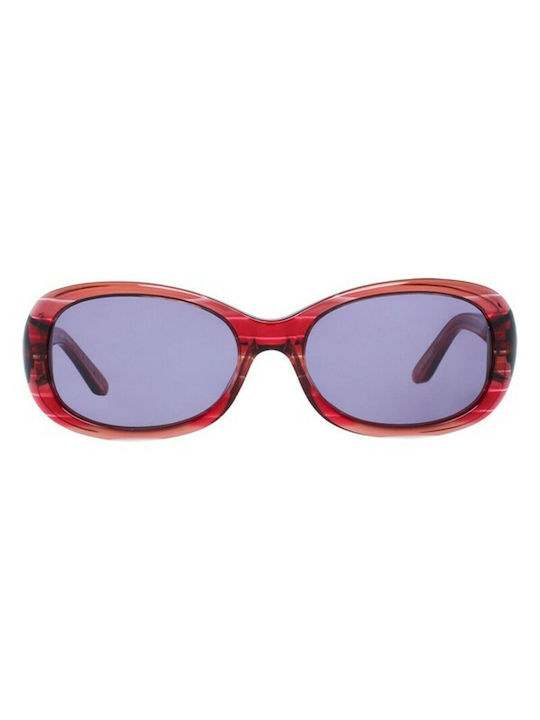 MORE & MORE Women's Sunglasses with Red Plastic Frame and Gray Lens 54326 300