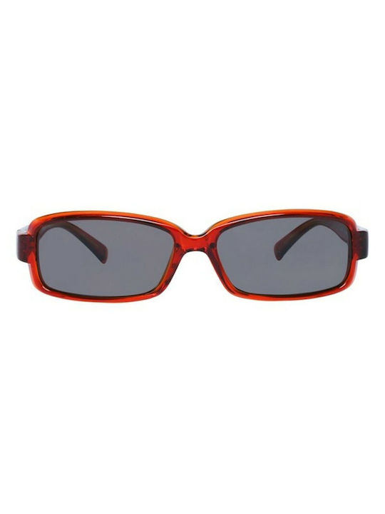 MORE & MORE Sunglasses with Red Plastic Frame and Gray Lens 54522 330