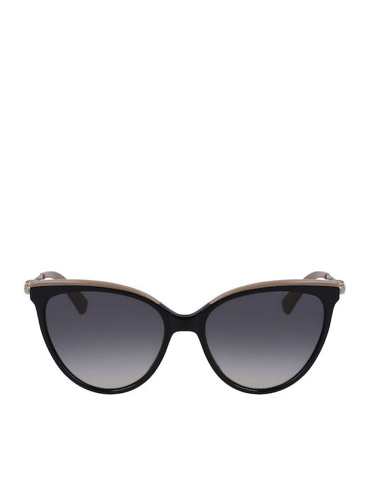 Longchamp Women's Sunglasses with Multicolour Frame and Black Gradient Lens LO675S 001