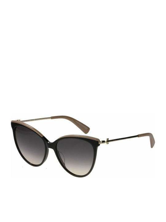 Longchamp Women's Sunglasses with Multicolour Frame and Black Gradient Lens LO675S 001