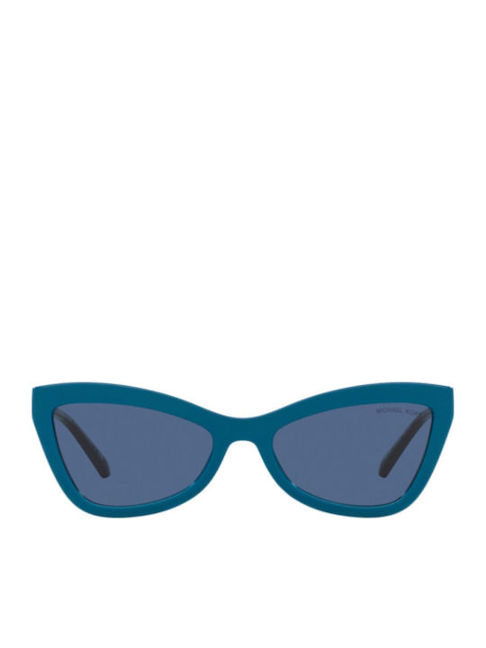 Michael Kors Damen Sonnenbrille mit Blau Kunststoff Gestell und Blau Linse