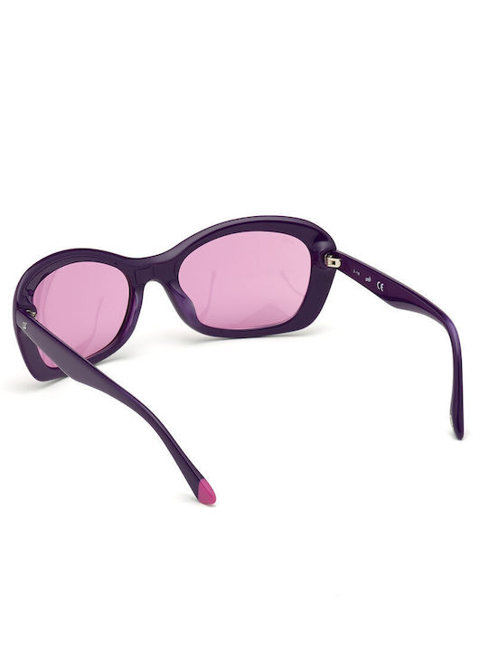 Web Women's Sunglasses with Purple Plastic Frame and Pink Lens WE0289 81S