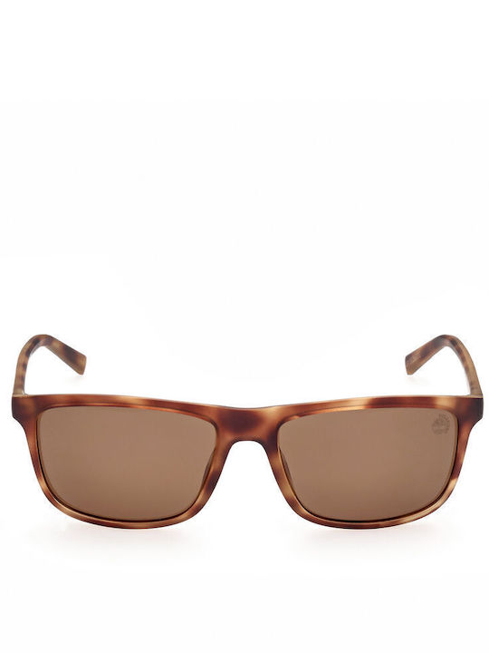 Timberland Sunglasses with Brown Tartaruga Plastic Frame and Brown Lens TB9266 52H