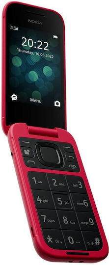 Nokia 2660 Flip Dual SIM Mobile with Buttons (English Menu) Red