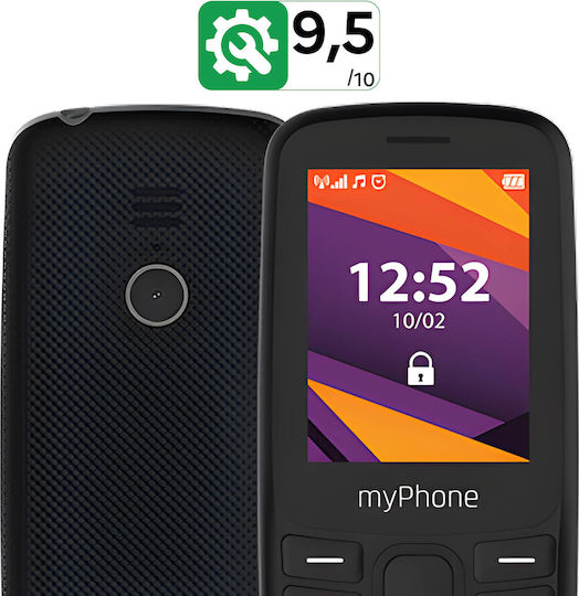 MyPhone 6410 Dual SIM Κινητό με Μεγάλα Κουμπιά (Αγγλικό) Μαύρο
