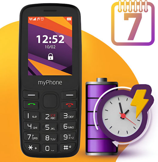 MyPhone 6410 Dual SIM Κινητό με Μεγάλα Κουμπιά (Αγγλικό) Μαύρο