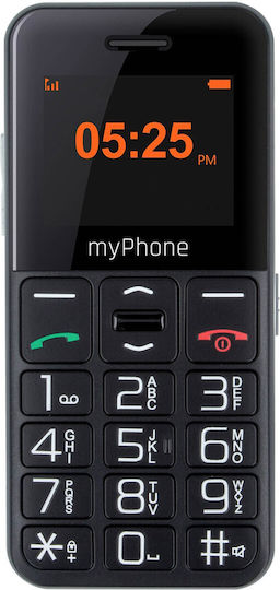 MyPhone Halo Easy Single SIM Κινητό με Μεγάλα Κουμπιά (Αγγλικό Μενού) Μαύρο