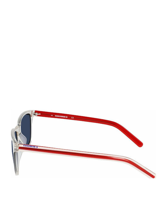 Converse Chuck Women's Sunglasses with Transparent Plastic Frame and Blue Lens
